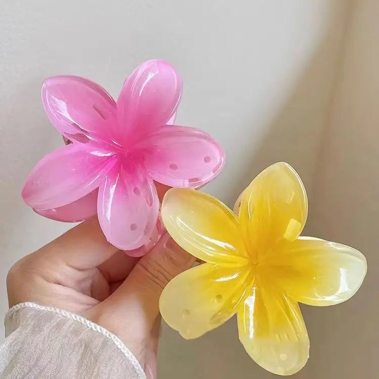 Hawaiian Flower Hair Claw Clips