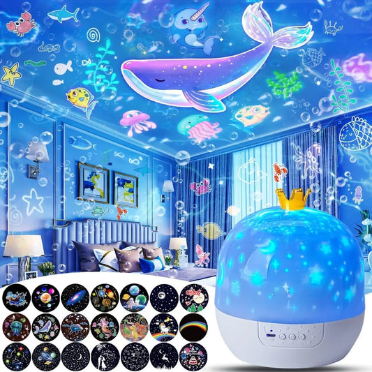 Projector Night Light Galaxy With Bluetooth Speaker Remote