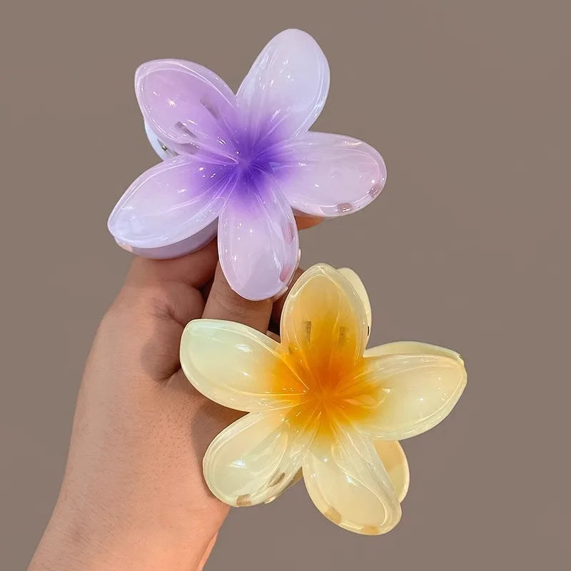 Hawaiian Flower Hair Claw Clips